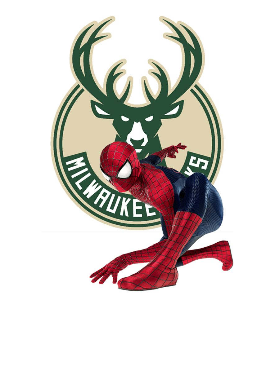 Milwaukee Bucks Spider Man Logo vinyl decal